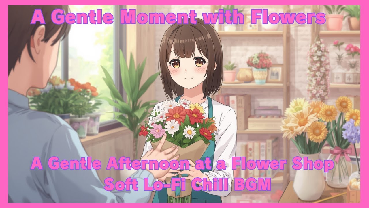 [花屋で働く午後 やさしい時間が流れる] 癒しの笑顔 BGM