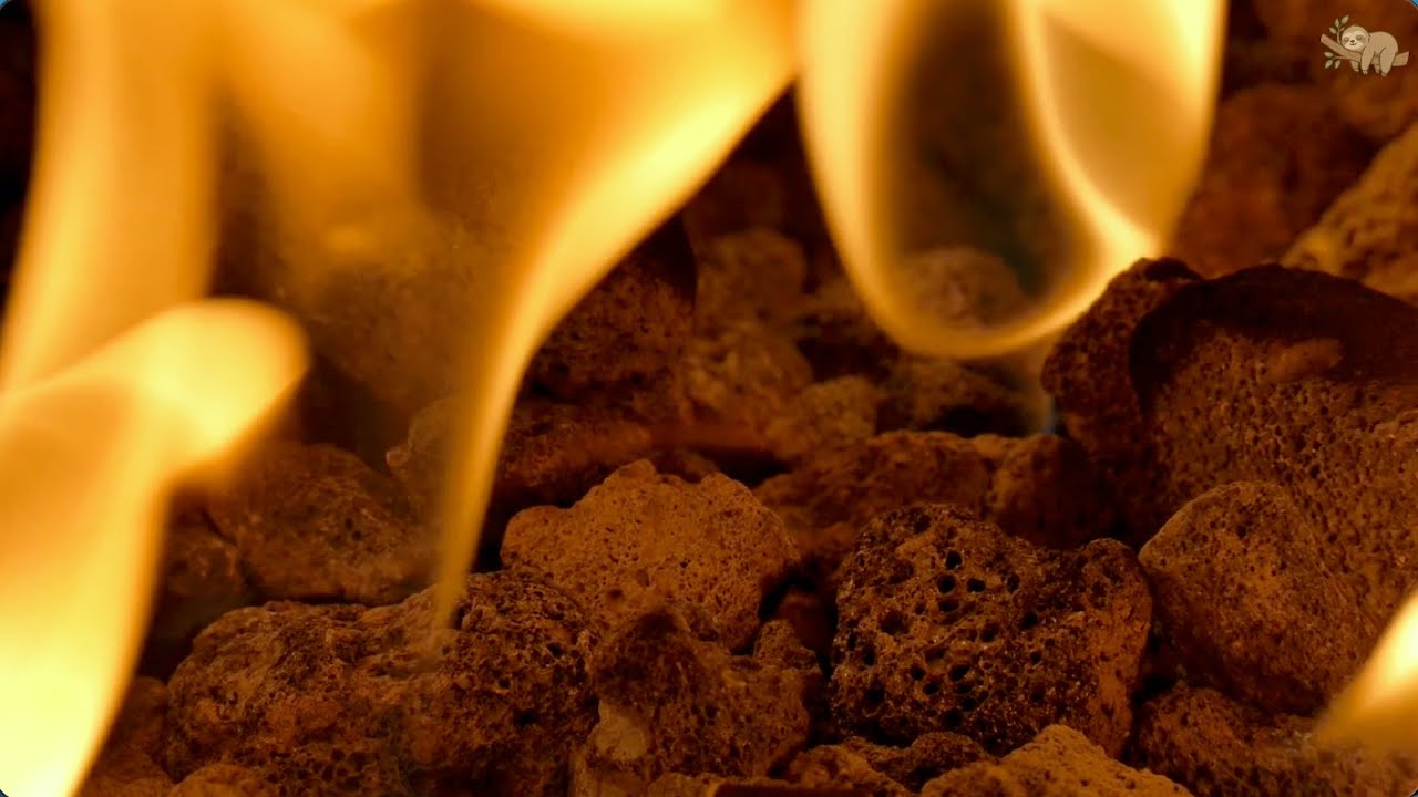 🔥 Cozy Fire on Stone Fireplace 🪵 | Relaxing Fireplace Sounds 4K 10Hours 🔥