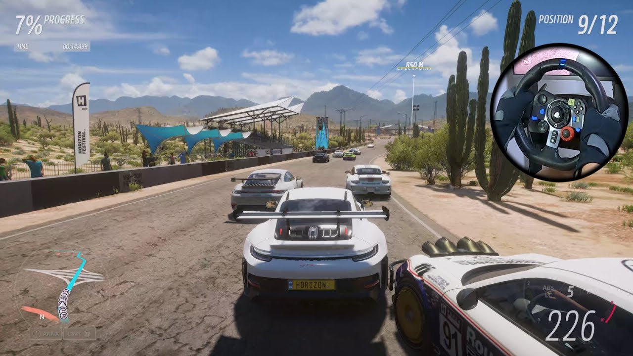 Porsche 911 992.1 GT3 RS Racing / Forza Horizon 5 / Logitech G29
