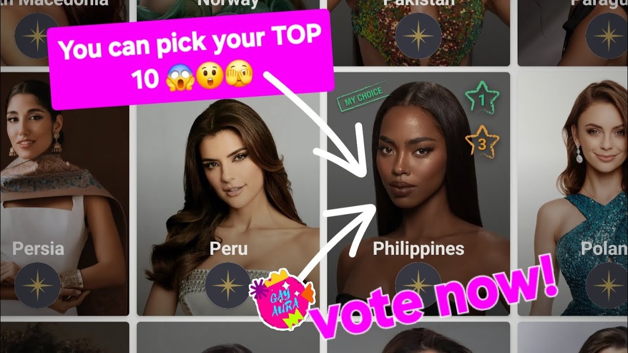 LATEST! Miss Universe App UPDATE version // Fan vote! // TOP 10 of YOUR choice !!! 😱 #missuniverse