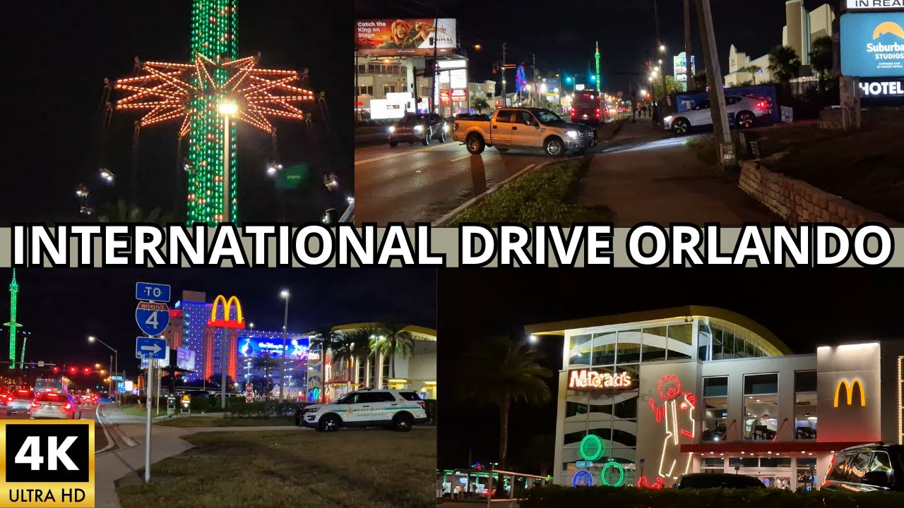 INTERNATIONAL DRIVE ORLANDO WALKINGTOUR 4K À NOITE
