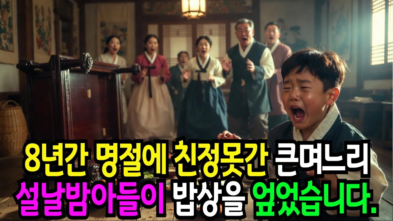 8년간 친정못간 며느리, 설날밤 아들이 밥상을 엎었습니다