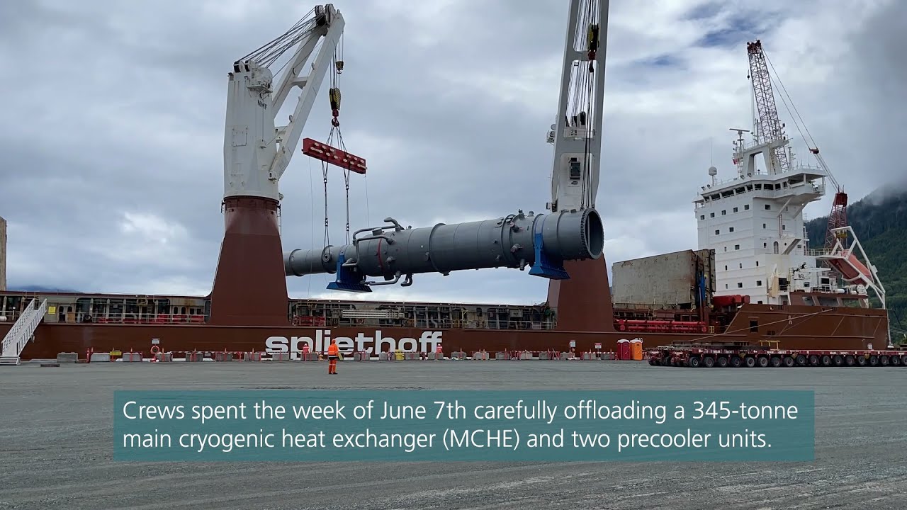 Main cryogenic heat exchanger (MCHE) and precoolers arrive at LNG Canada site