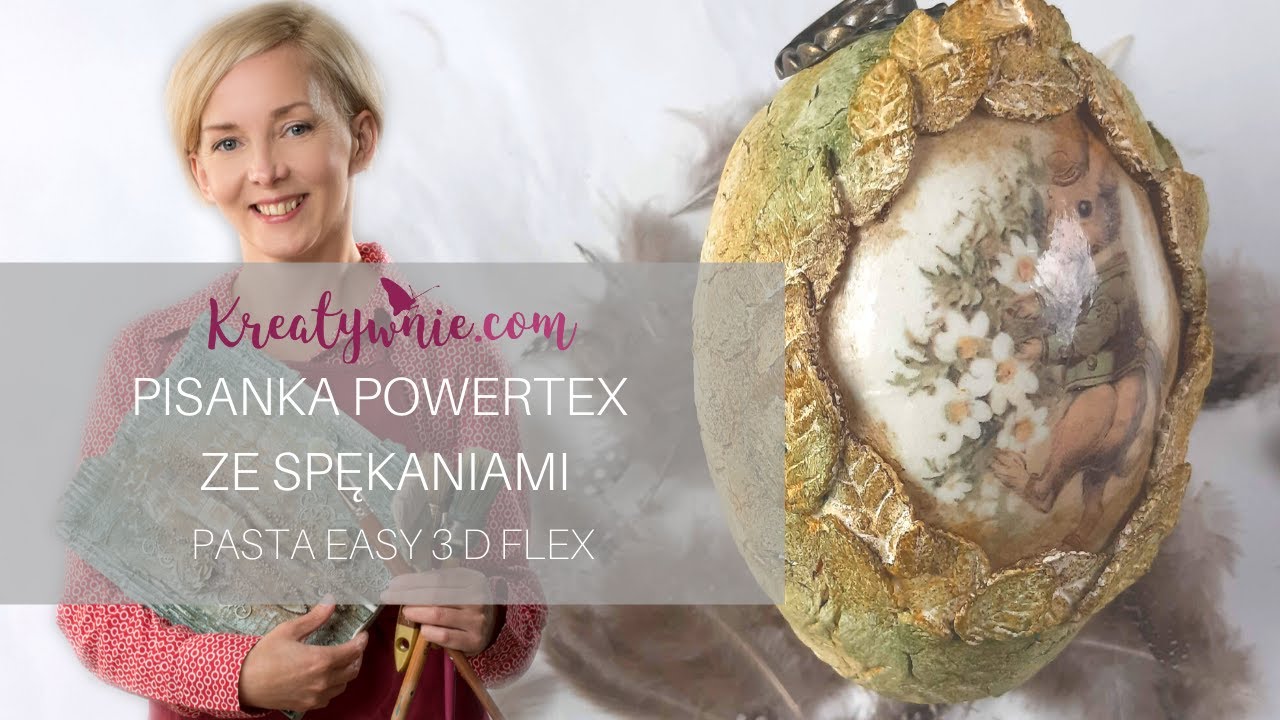 Bardzo łatwa pisanka ze spękaniami - powertex, easy3dflex