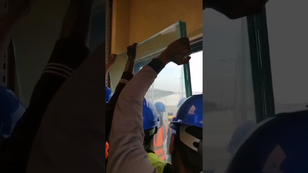 Installation of bullet proof glass in window #youtubeshorts #shorts #bulletproof