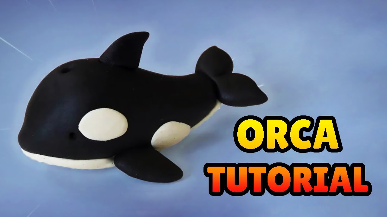 🔴 DIY How to make ORCA - Easy Polymer Clay and Fondant Cakes Tutorial