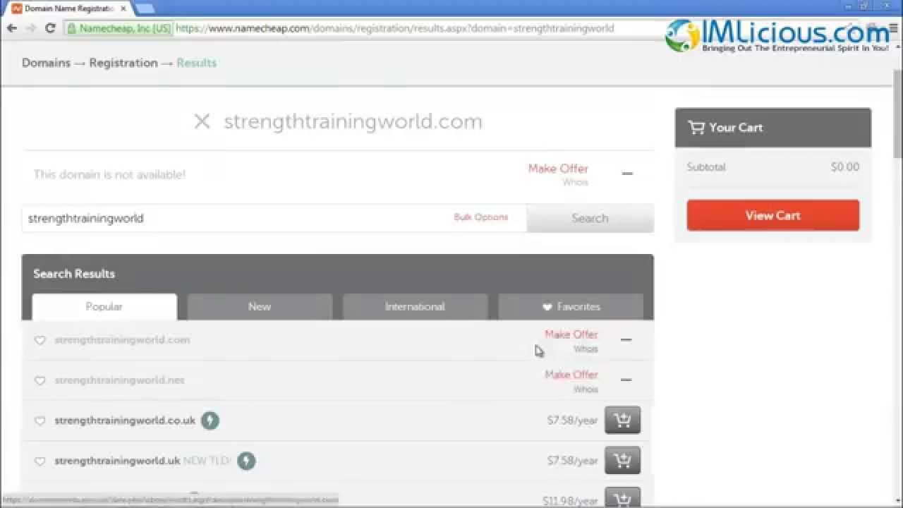 Domain Registration At Namecheap.com