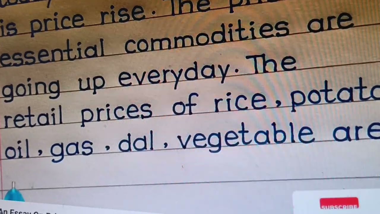 Write An Essay On Price Rise In English | Price Rise Essay In English Writing |