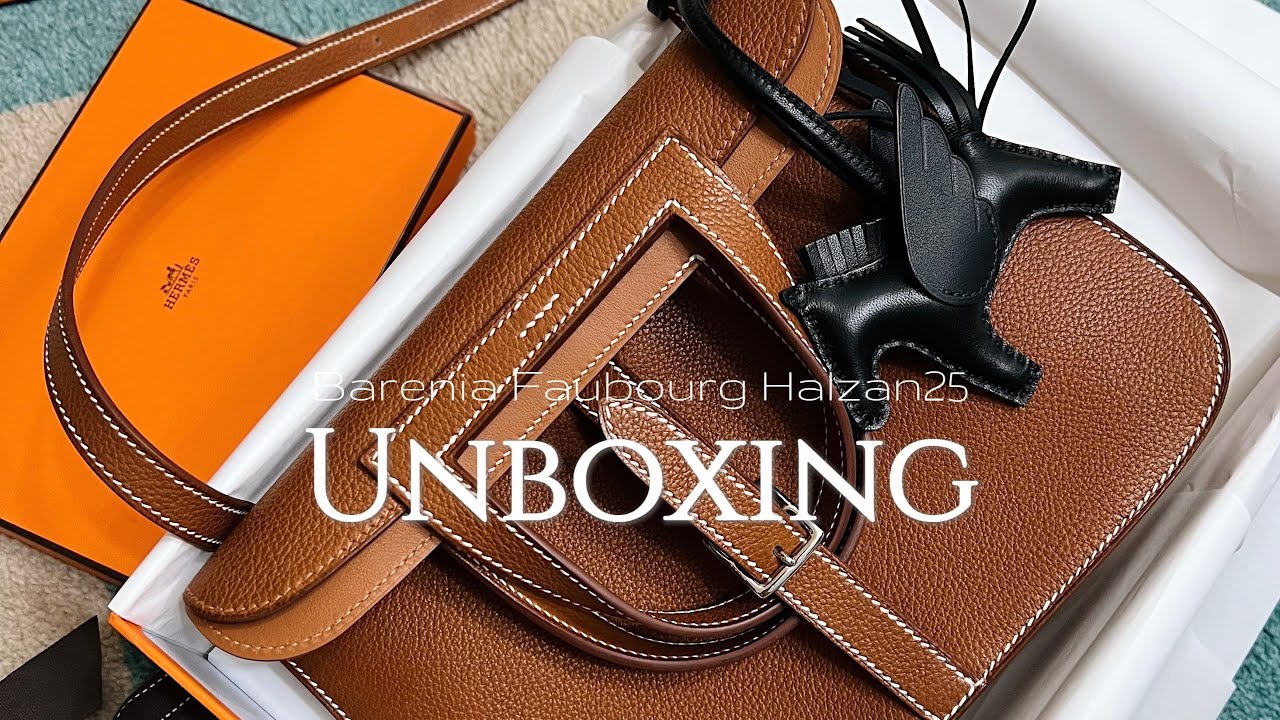 愛馬仕福寶馬鞍皮Halzan25開箱｜同場加映All black小飛馬｜Hermès Barenia Faubourg Halzan25+Rodeo Pegase PM charm Unboxing