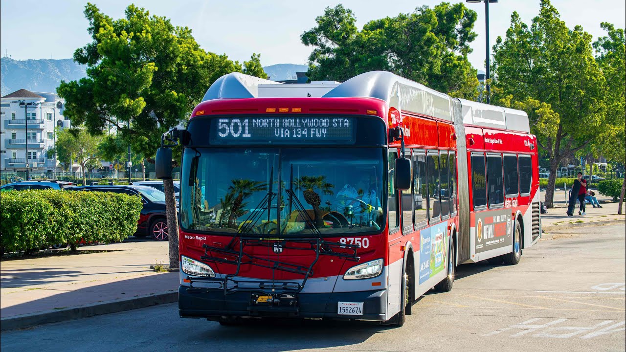 (EXTREMELY RARE) Onboard: LACMTA 2019 New Flyer XN60 #8750 on the 501 Express to Glendale.