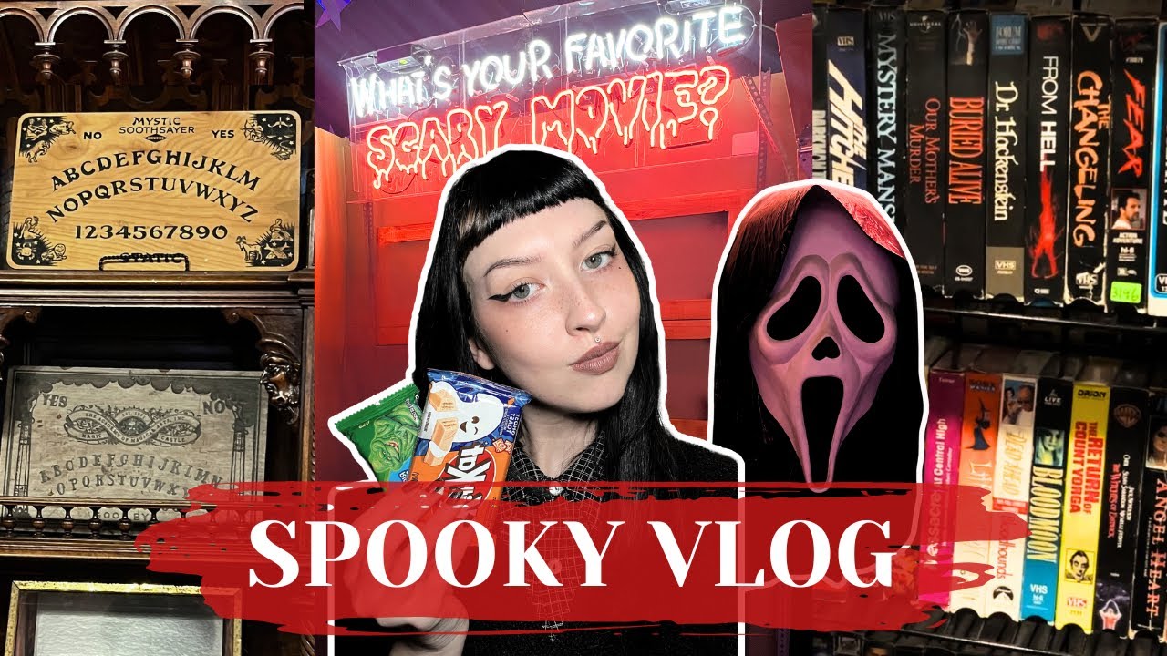 Spooky Vlog | Mystic Museum, Horror Snacks, VHS Hunting + haul!!