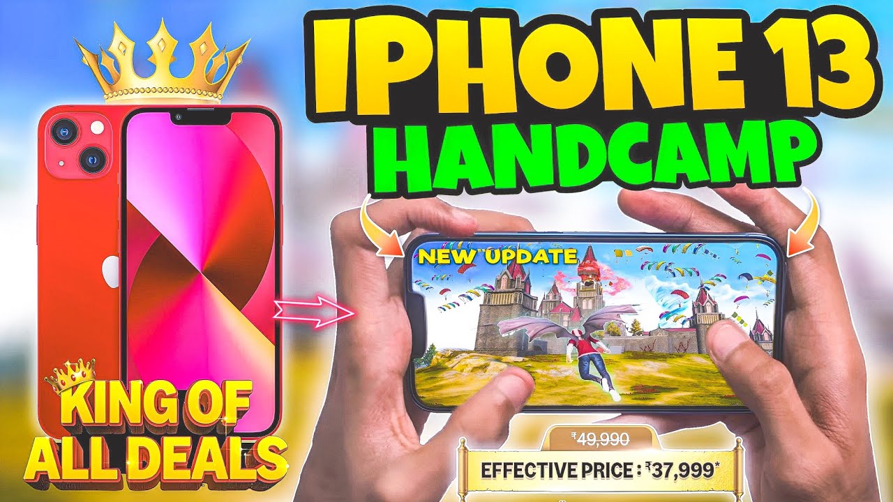 🔥iPhone 13 BGMI TEST 2024 With HANDCAM ( Crimson Moon 3.4 Update )