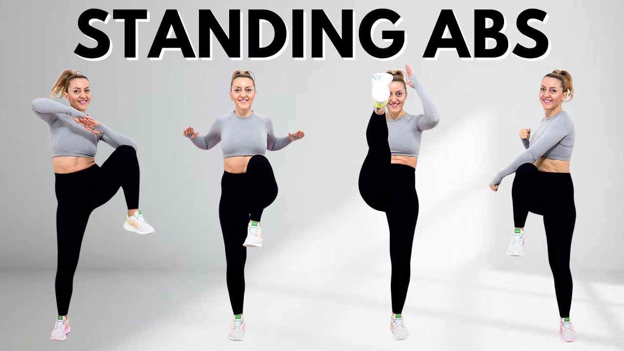 🔥18 Min STANDING ABS CARDIO for Ab Lines, Small Waist & Flat Belly🔥KNEE FRIENDLY🔥NO JUMPING🔥