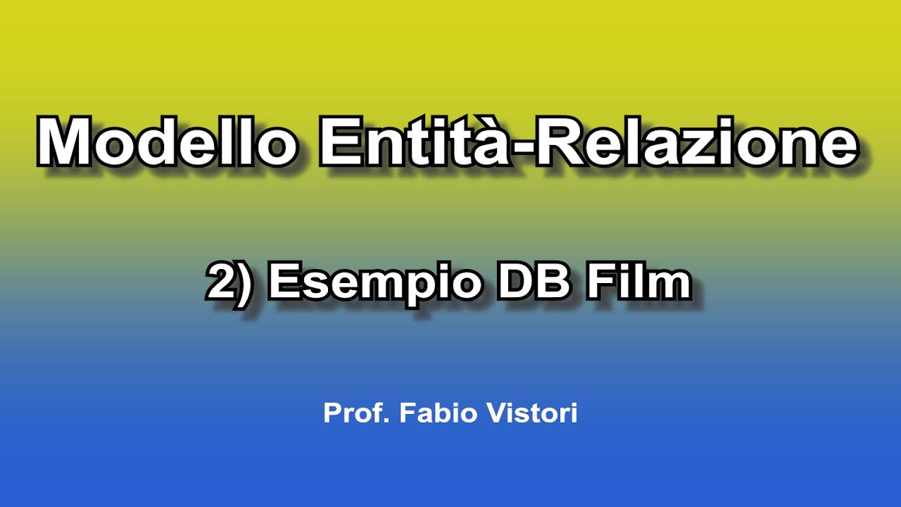 Libre Office Modello ER - 2) Esempio DB Film
