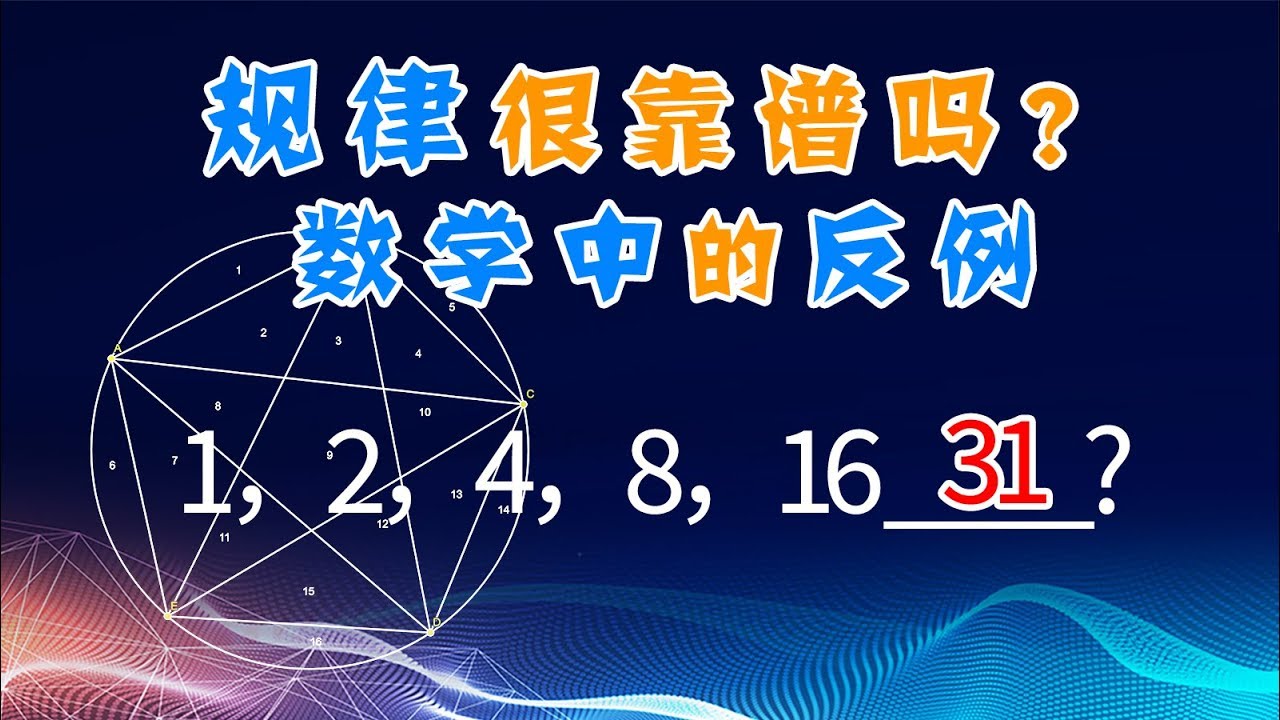 规律很靠谱吗？千万不要迷信数学中的规律！数学中的反例