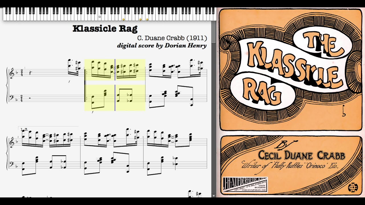 Klassicle Rag by Duane Crabb (1911, Ragtime piano)