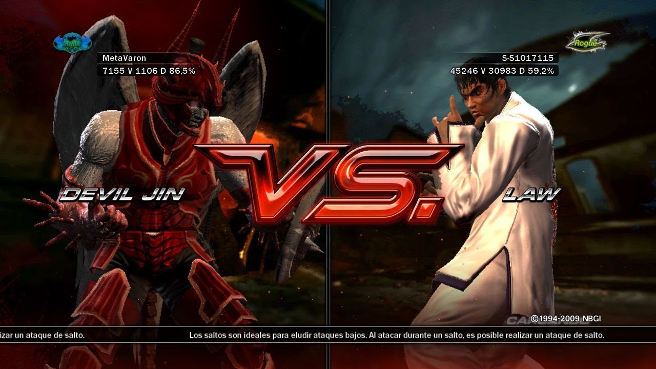 01 Devil Jin  (MetaVaron) VS Law (s-s101) - TEKKEN 6 VS Online ( Uchiha x24 ) PS3