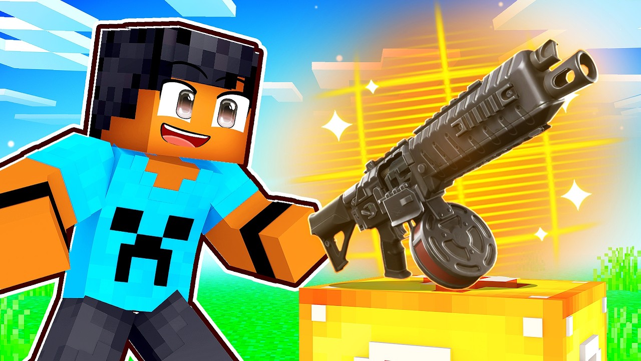 Desafio de LUCKY BLOCKS com ARMAS ALEATÓRIAS no Minecraft!