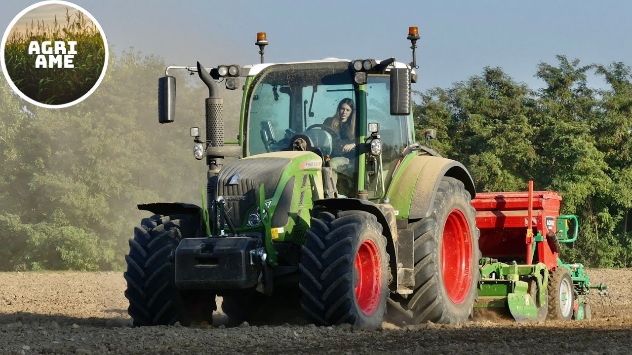Semina frumento | Fendt 516 Vario + Amazone & Agro-Masz SR-300 | Az. agr. le Colombere di Bozzoni