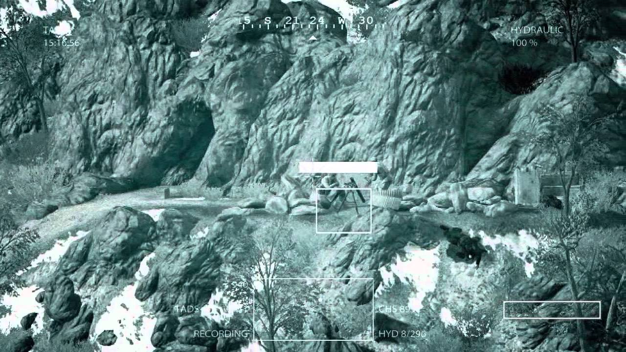 Medal Of Honor - AH-64 Apache Gameplay : Destroy Mortar Teams (TADS View Mode)