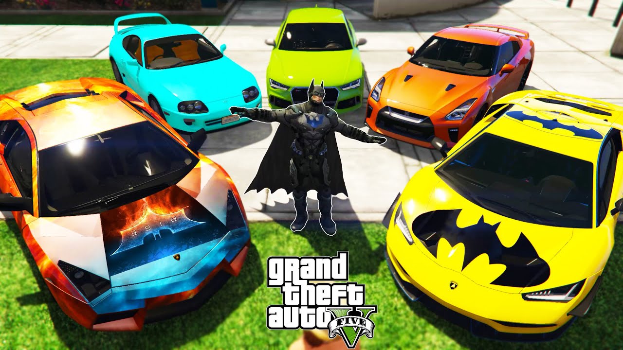 GTA 5 - Stealing Luxury Cars With Batman | Michael Become Batman | (Real Life Cars#56)