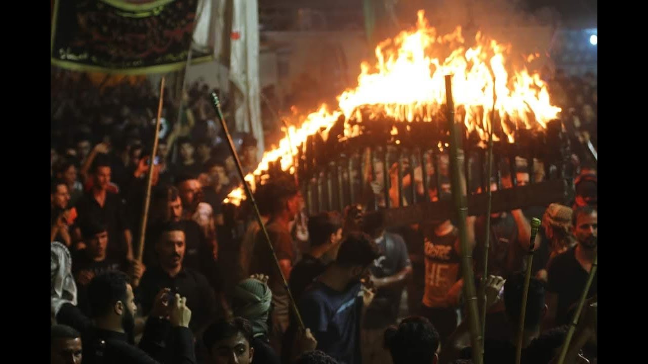 مشاعل النجف الاشرف في ذكرى استشهاد الامام الحسين (ع) 1441 طرف العمارة