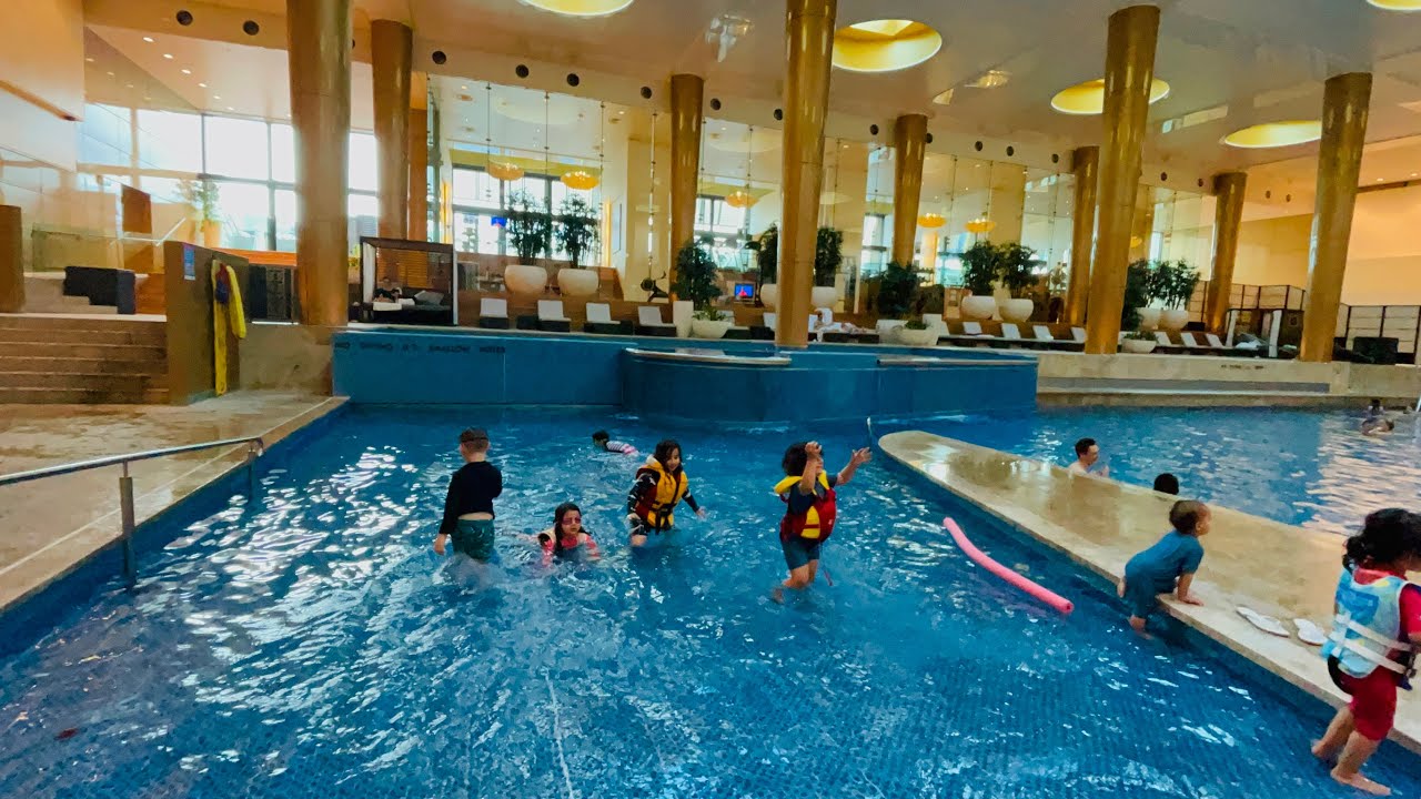 In a 5 star hotel swimming pool Melbourne crown
