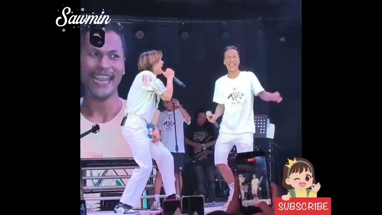  #စိန်ဖြိုးဖြိုး နဲရွှေမင်းသား‌အောင်ဇမ္ဗူ ဆာဝါတီခ ထိုင်းသီချင်းနဲ့ဖျော်ဖြေ တအားရယ်ရ