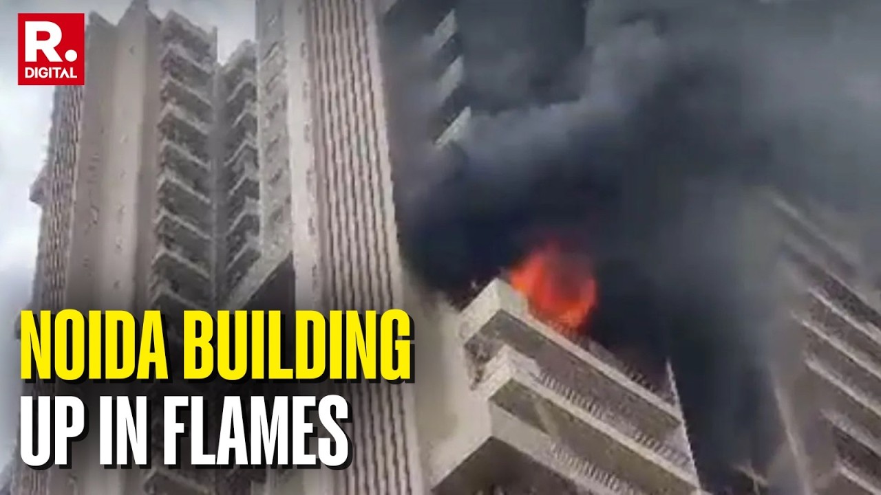 BREAKING: Residential Building Catches Fire On 12th Floor, Rescue Teams Reach Site | Noida