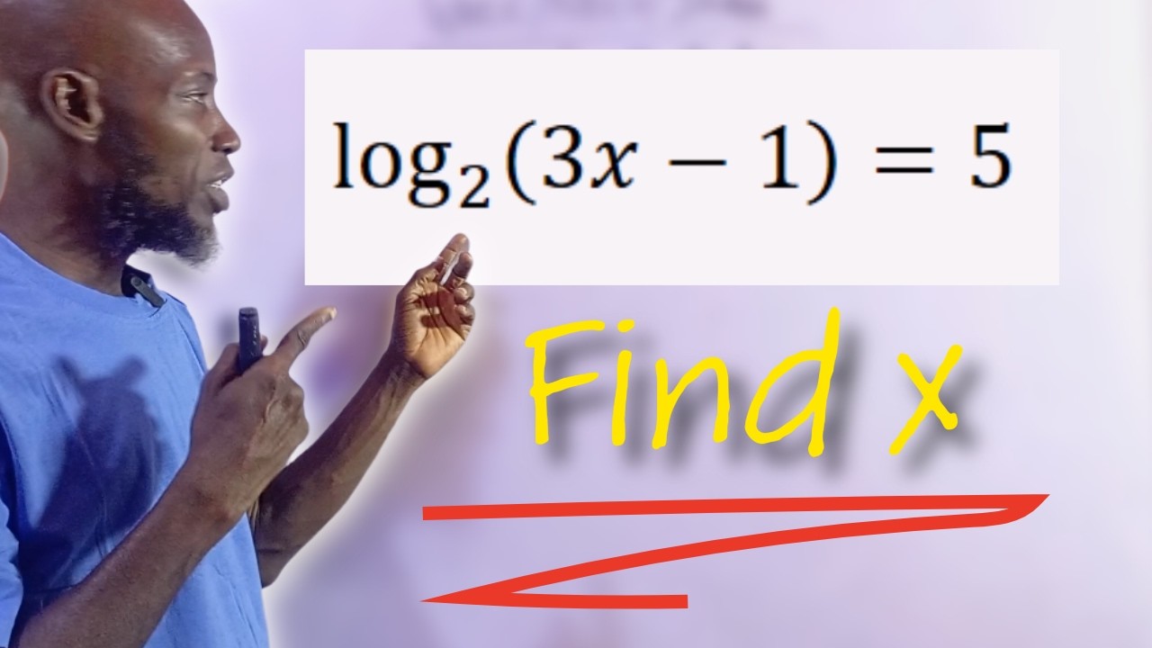 How to Solve Logarithmic Equations (log₂(3x − 1) = 5) tutorials.