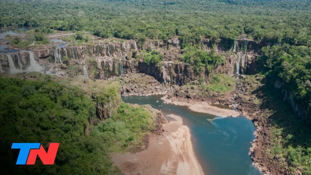 Las Cataratas, secas: imagen inédita de las Cataratas del Iguazú sin agua