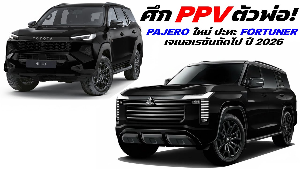 ศึก PPV ตัวพ่อ! 2026 Pajero ใหม่ ปะทะ 2026 Fortuner เจเนอเรชันถัดไป ปี 2026 — ใครคือของจริง?