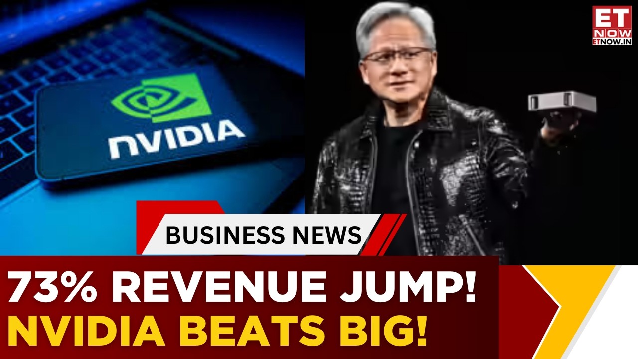 Nvidia Beats Estimates With 73% Revenue Surge, Strong AI-Fueled Guidance | Jensen Huang | ET Now