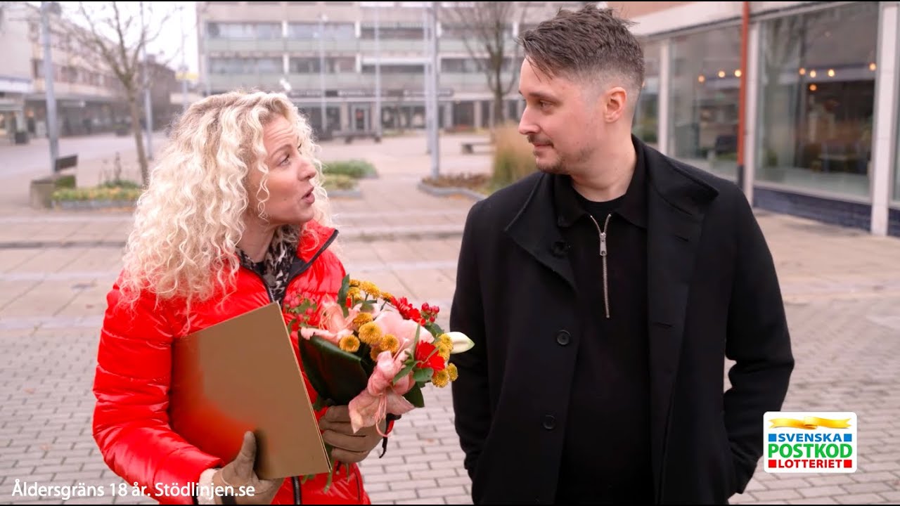 Sandra överraskar vinnare i Ljungby - Postkodlotteriet