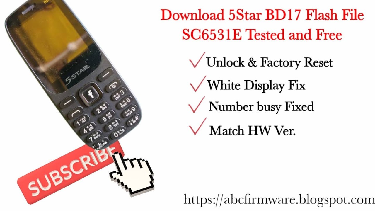 Download 5Star BD17 Flash File SC6531C Free Tested By FrpHubs