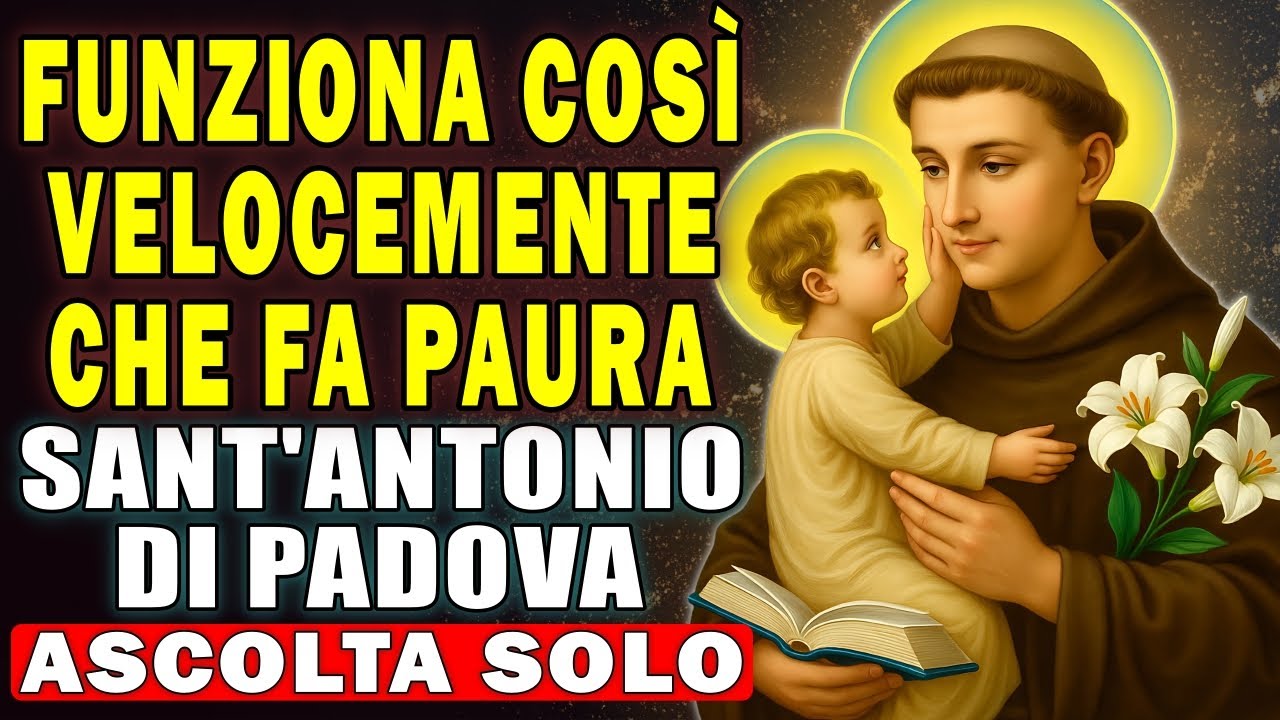💖PREGHIERA POTENTISSIMA PER OTTENERE UN MIRACOLO URGENTE – SANT'ANTONIO DI PADOVA 🙏