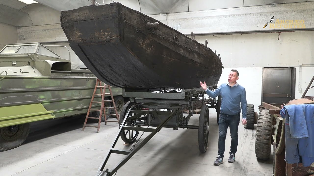La barca da pontieri dal fiume Po: la 