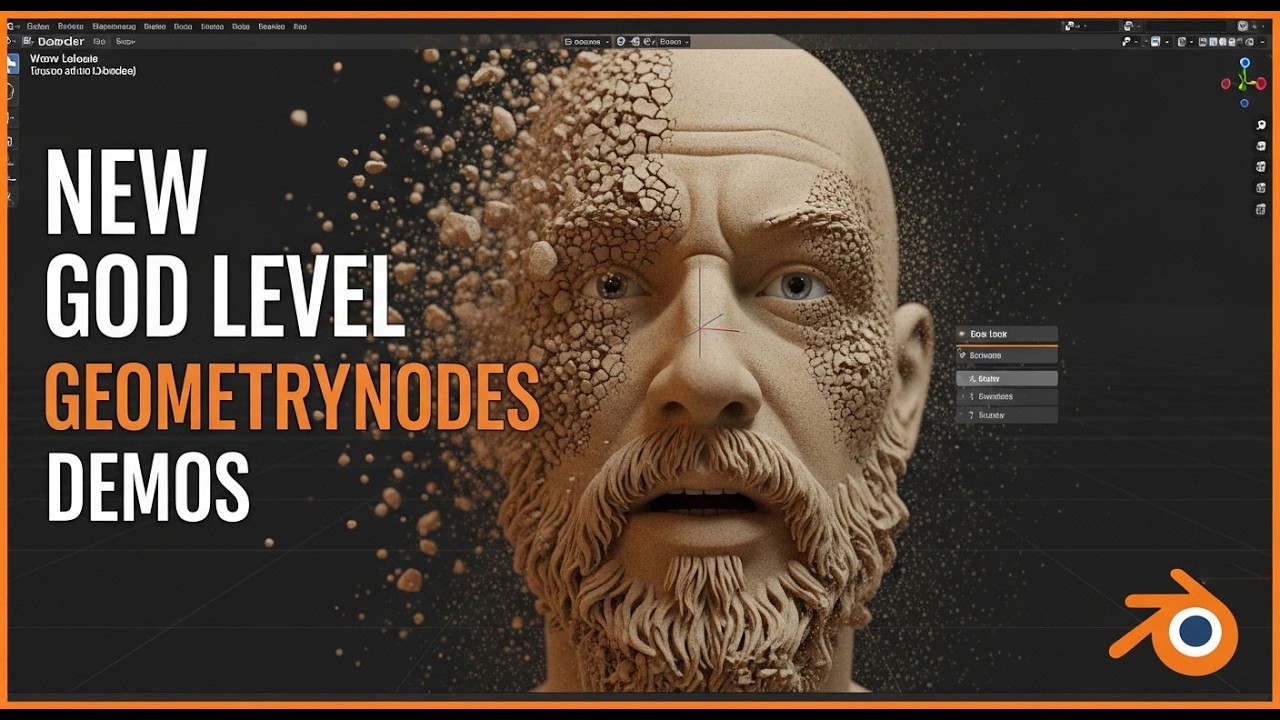 Новые демонстрации GeometryNodes божественного уровня.