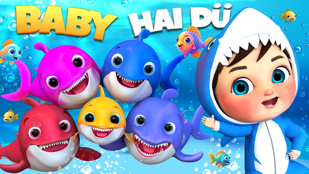 Baby Hai, Mama Hai, Papa Hai, Oma Hai, Opa Hai, doo doo ♪♪ #kinderlieder #babyhai #deutsch