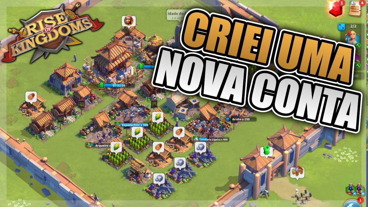 COMEÇANDO DO ZERO NO RISE OF KINGDOMS | PRIMEIRAS IMPRESSÕES #01