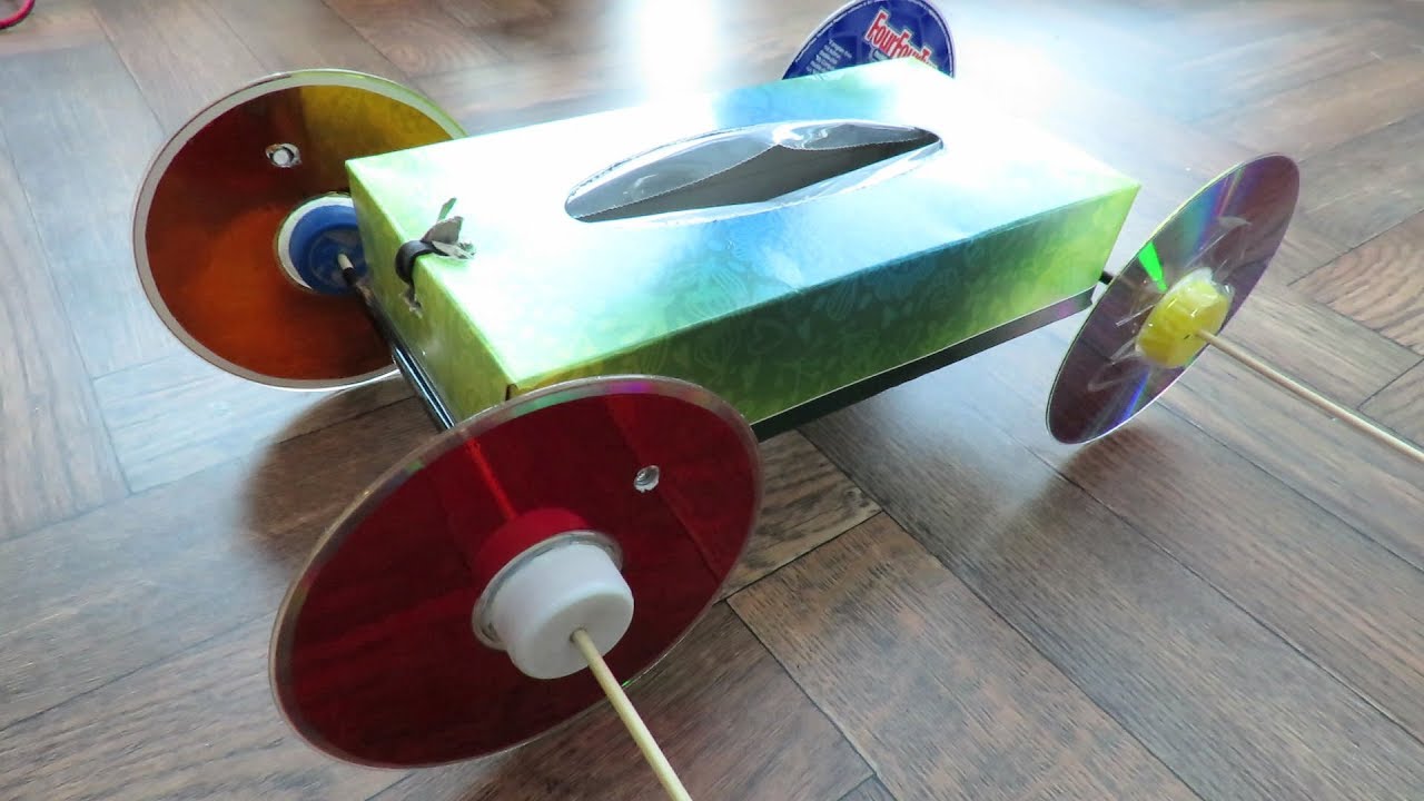 Put a rubber band on it 0276 Tissue box rubber band car