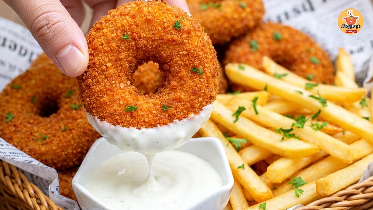 Crispy Chicken Donuts Recipe,Ramzan Special Recipe,Iftar Recipe by Blingspot Pk