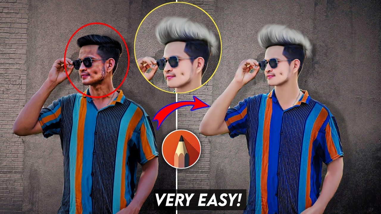 Autodesk Sketchbook Face Smooth + Hair Editing || Autodesk Skin Smooth Photo Editing