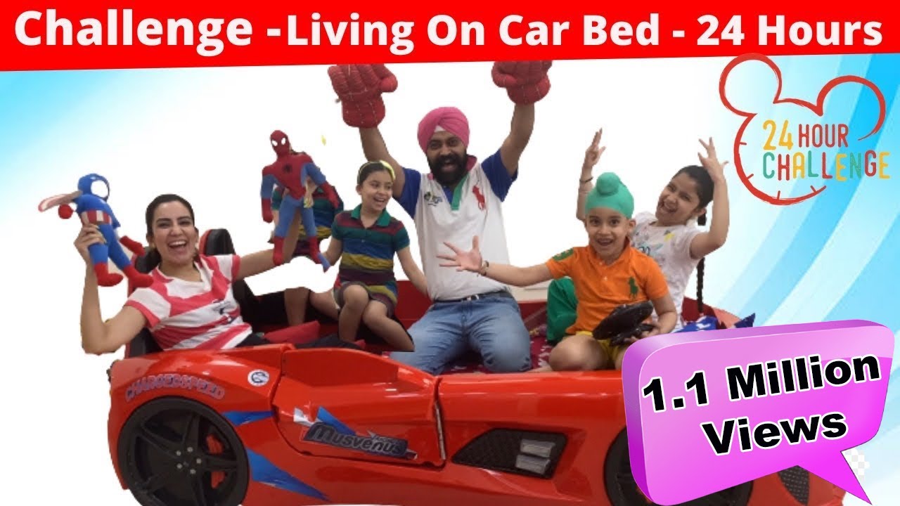 Challenge - Living On Car Bed - 24 Hours | Ramneek Singh 1313 | RS 1313 VLOGS