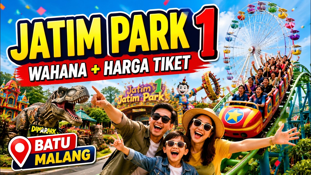 KESERUAN JATIM PARK 1 -  WAHANA, HARGA TIKET dan TIPS LIBURAN