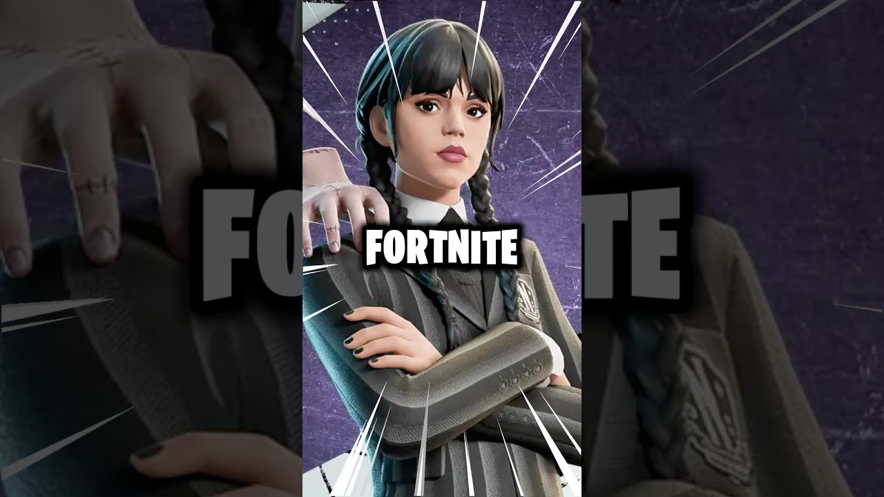 Скин Уэнсдей Аддамс доступен бесплатно в Fortnite!
