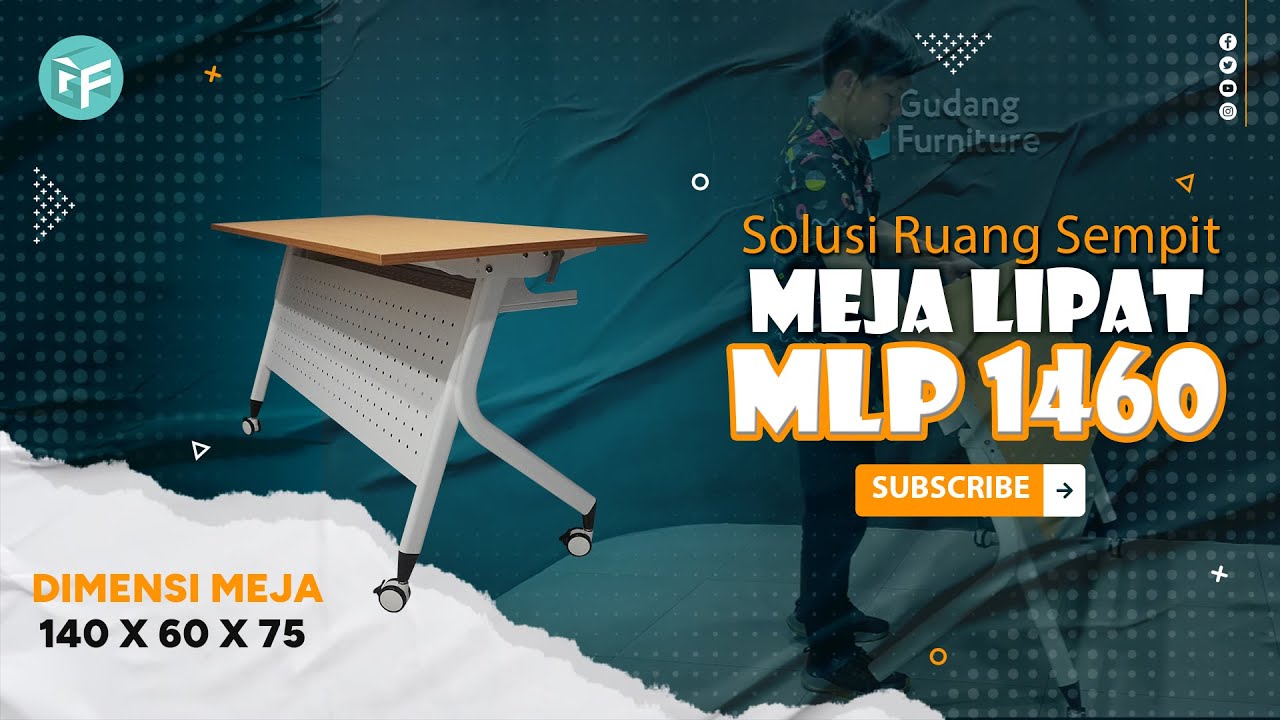 Meja Lipat MLP 1460, Meja Kerja Buat Ruang Minimalis