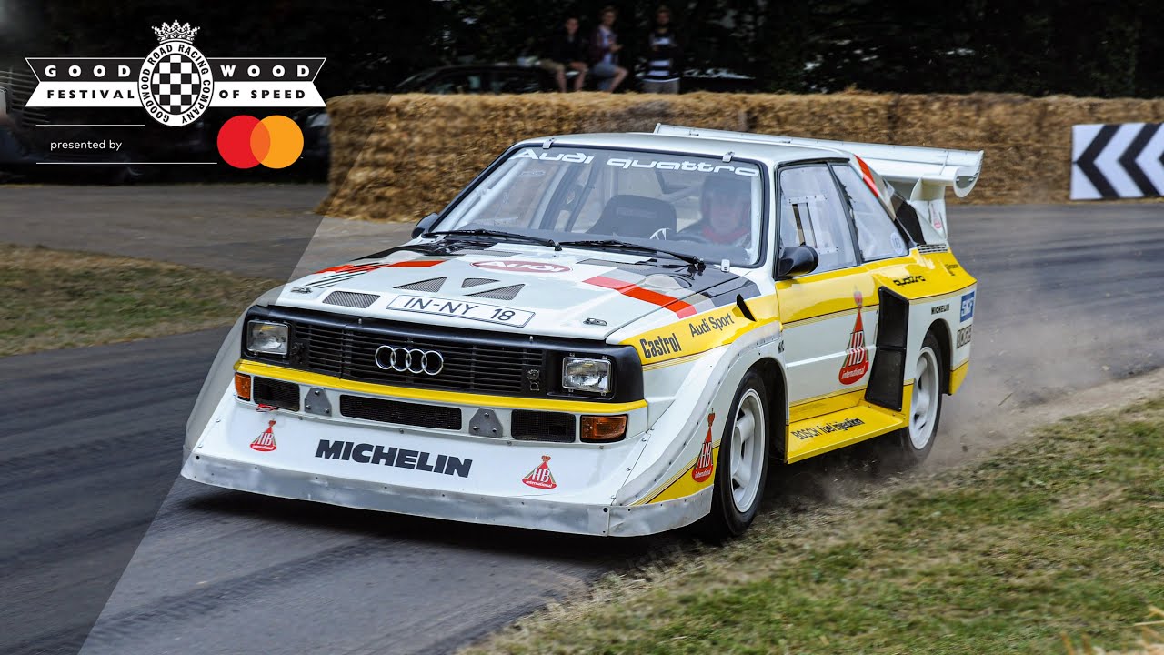 Michele Mouton hurls Group B Audi Quattro S2 up Goodwood hill