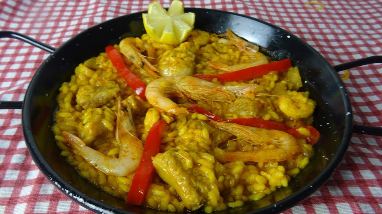 PAELLA MIXTA DE MARISCO Y POLLO | RECETA CASERA FÁCIL