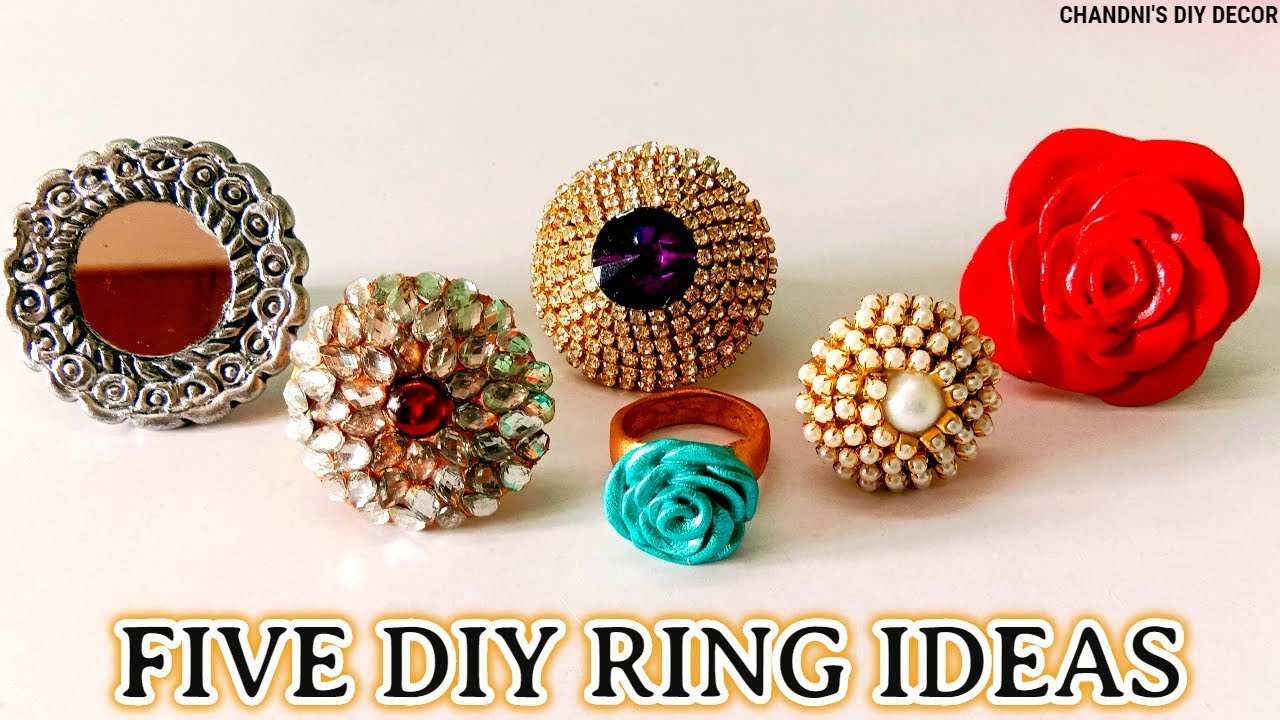 प्लास्टिक बोतल से अंगूठी बनाने के 5 आसान तरीके।।  5 Easy DIY Ring Ideas With Plastic Bottle ||